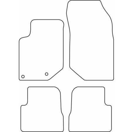 AutoStyle Set de tapis de sol en velours sur mesure pour Peugeot 208 / Opel Corsa F / Citroën DS3 Crossback 2019- (excl. Electri