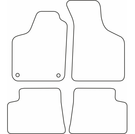 AutoStyle Set de tapis de sol sur mesure pour Renault Twingo I 1993-2007