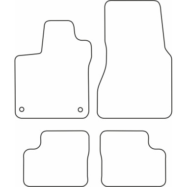 AutoStyle Set de tapis de sol sur mesure pour Renault Twingo III 2014-