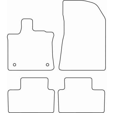 AutoStyle Set de tapis de sol sur mesure pour Renault Captur II 2020-