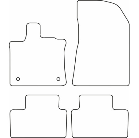 AutoStyle Set de tapis de sol sur mesure pour Renault Captur II 2020-
