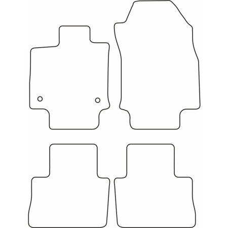 AutoStyle Set de tapis de sol en velours sur mesure pour Toyota RAV 4 V Hybrid 2018-