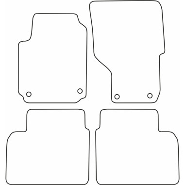 AutoStyle Set de tapis de sol sur mesure pour Volkswagen Amarok 2011-2022