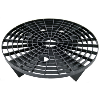 AutoStyle Seau lavage de voiture 15L Blanc + Couvercle + Grit/Grille 2
