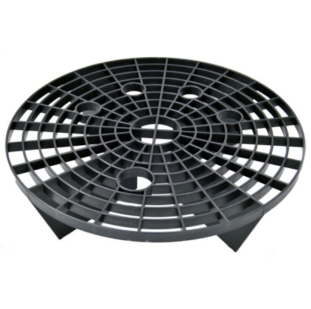 AutoStyle Seau lavage de voiture 15L Noir + Couvercle + Grit/Grille