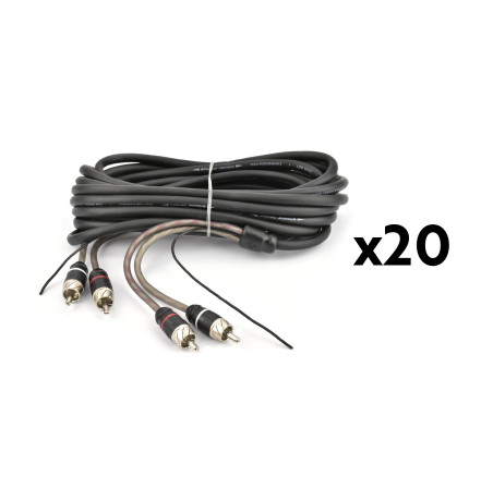 CABLE RCA + REMOTE 5 MT DOUBLE BLINDAGE 5 METRES