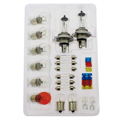 Swiss drive coffret d'ampoules de remplacement h4 + 18 ampoules + 12 fusibles