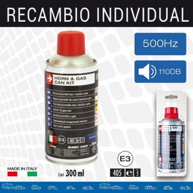 Bouteille de rechange pour trompe portative