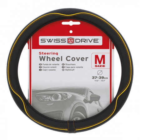 Swiss drive couvre-volant centauro 37-39cm. noir/jaune