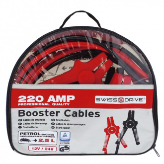 Swiss drive cables de demarrage rec.cuivre 220amp. 18mm². 3,0m. gs-tuv.