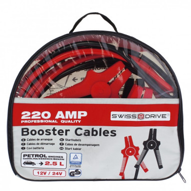 Swiss drive cables de demarrage rec.cuivre 220amp. 18mm². 3,0m. gs-tuv.