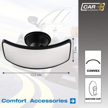 Retroviseur interieur convexe jumbo view 13,5x6,8cm