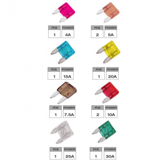 Boite de 10 mini fusibles atc amperage variable 2