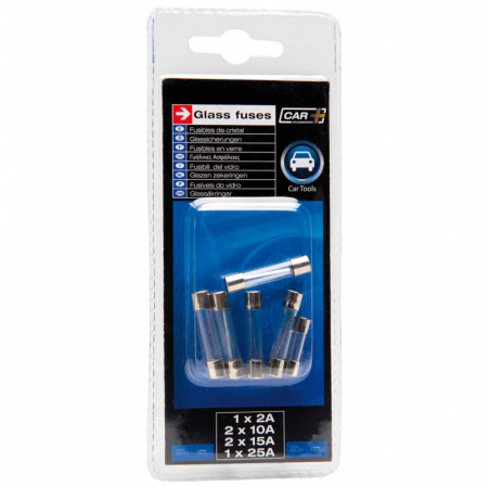 Boite de 6 fusibles verre amperage variable