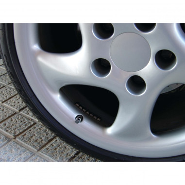 Bouchons de valve hexagonaux argent 5pces