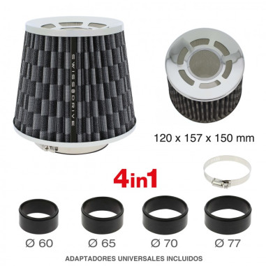 Filtre a air universel + 4 bagues damiers