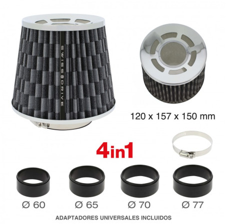 Filtre a air universel + 4 bagues damiers