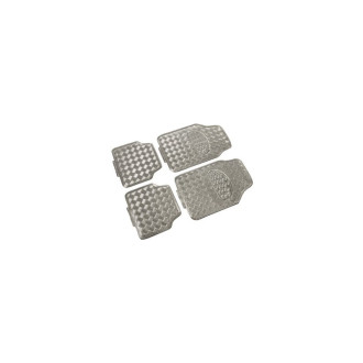 Tapis PVC universel look aluminium SWISS DRIVE. Set de 4 pièces. Dimensions Avant : 2* 65 x 47cm - Arrière 2* 41 x 47cm. Disponi 2