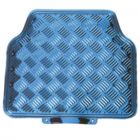 Tapis PVC universel look aluminium SWISS DRIVE. Set de 4 pièces. Dimensions Avant : 2* 65x47cm - Arrière 2* 41x47cm. Disponible 