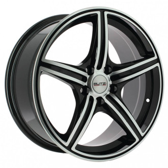4 JANTES Vendetta noir face polie 6x14 4x108 et25 cb65.1