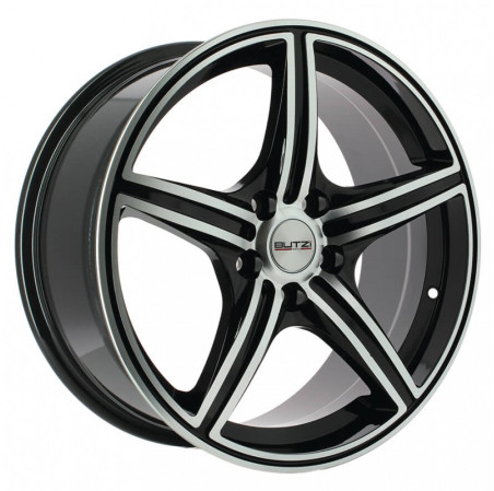4 JANTES Vendetta noir face polie 6x14 4x108 et25 cb65.1