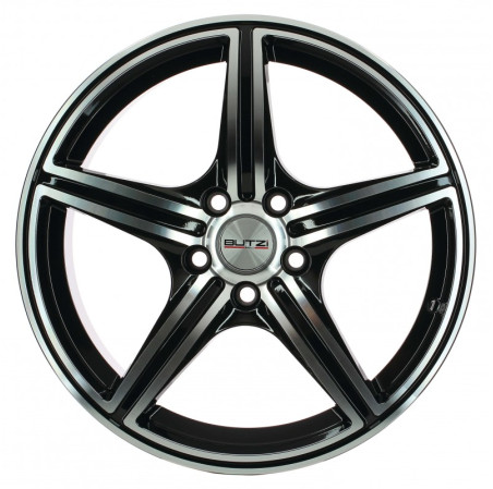 4 JANTES Vendetta noir face polie 6x14 4x108 et25 cb65.1
