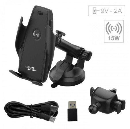 Supp mobile charge induct° 15w+cable usb-c/c adapt usb-c/usb-a