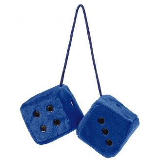 Dés décoratifs CAR+ 6 x 6cm, bleu points noirs. 2