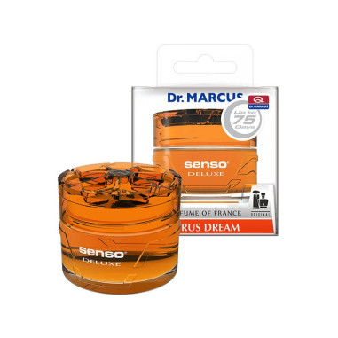 Désodorisants Dr Marcus de la gamme SENSO DELUXE. Parfum français dans un flacon en verre de 50 ml et parfum français. A poser s