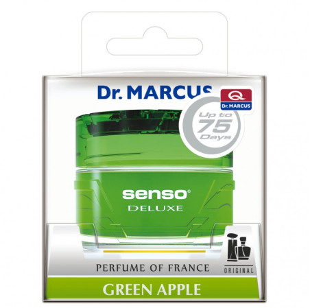 Désodorisants Dr Marcus de la gamme SENSO DELUXE. Parfum français dans un flacon en verre de 50 ml. A poser sous votre siège, da
