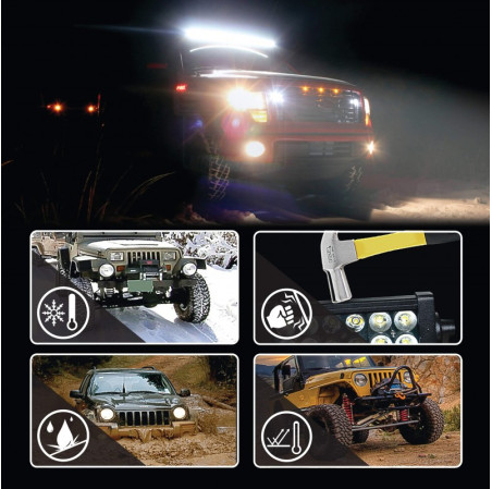 Evo formance 120w led bar light 40 leds - 6000k blanc pure - 1pc