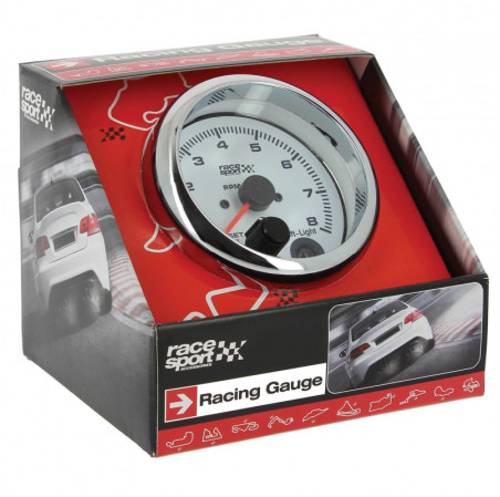 Tachymètre 12V de marque RACE SPORT avec feu de changement de vitesse pour mesurer le régime de votre voiture. Dimension : Diamè