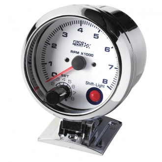 Tachymètre 12V de marque RACE SPORT avec feu de changement de vitesse pour mesurer le régime de votre voiture. Dimension : Diamè 2