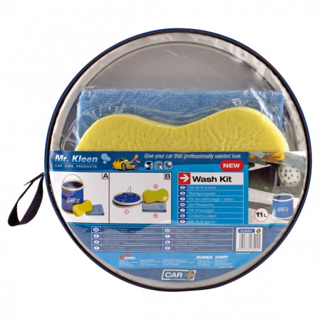 Kit nettoyage mr kleen seau + eponge + chiffon