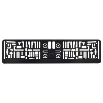 Support de plaque d'immatriculation ABS de la marque SWISS DRIVE. Couleur : noir.