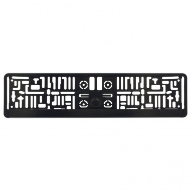 Support de plaque d'immatriculation ABS de la marque SWISS DRIVE. Couleur : noir.