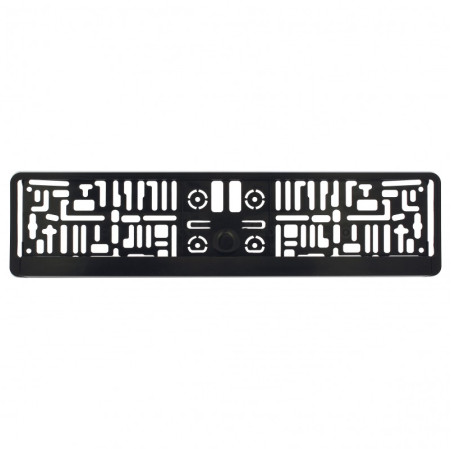 Support de plaque d'immatriculation ABS de la marque SWISS DRIVE. Couleur : noir.