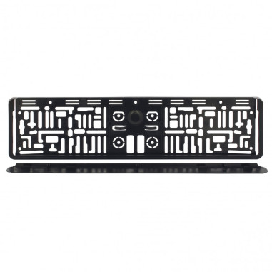 Support de plaque d'immatriculation ABS de la marque SWISS DRIVE. Couleur : noir.