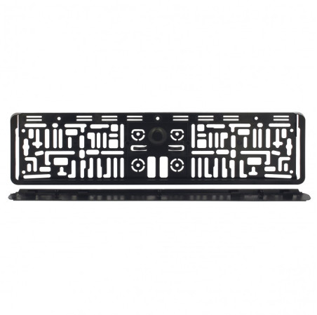 Support de plaque d'immatriculation ABS de la marque SWISS DRIVE. Couleur : noir.