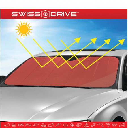 Pare-soleil avant matt series rouge t.l. 145x70cm