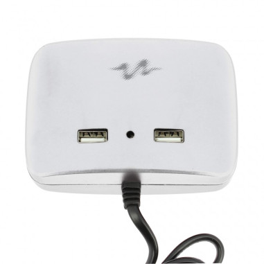 3 multiprises allume cigare + 2 usb 2.1a blanc