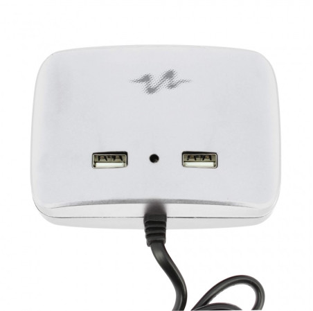 3 multiprises allume cigare + 2 usb 2.1a blanc