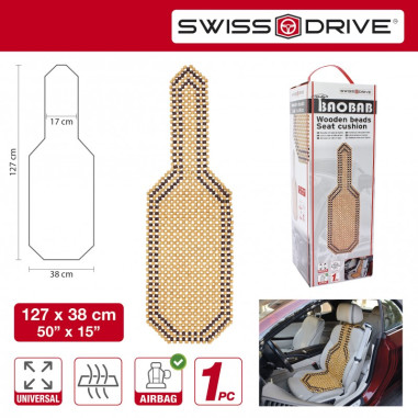 Couvre siège baobab SWISS DRVE. 1pc. Dimensions : 127 x 38 cm.