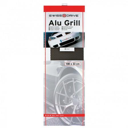 Swiss drive grille alu 33x100cm noir