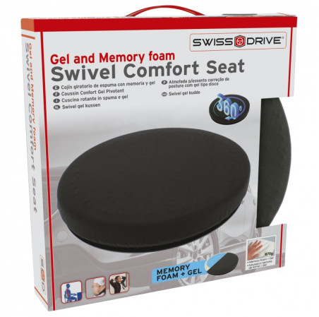 Coussin swiss drive a memoire de forme + gel pivotant 360°