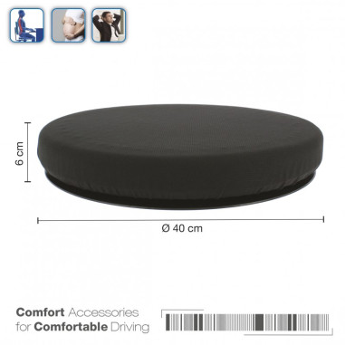 Coussin swiss drive a memoire de forme + gel pivotant 360°