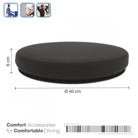Coussin swiss drive a memoire de forme + gel pivotant 360°