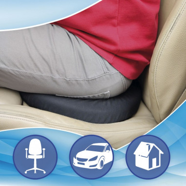 Coussin swiss drive a memoire de forme + gel pivotant 360°