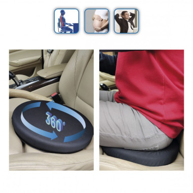 Coussin swiss drive a memoire de forme + gel pivotant 360°
