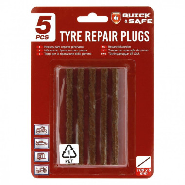 Lot de 5 meches 8 mm de reparation - colise par 6